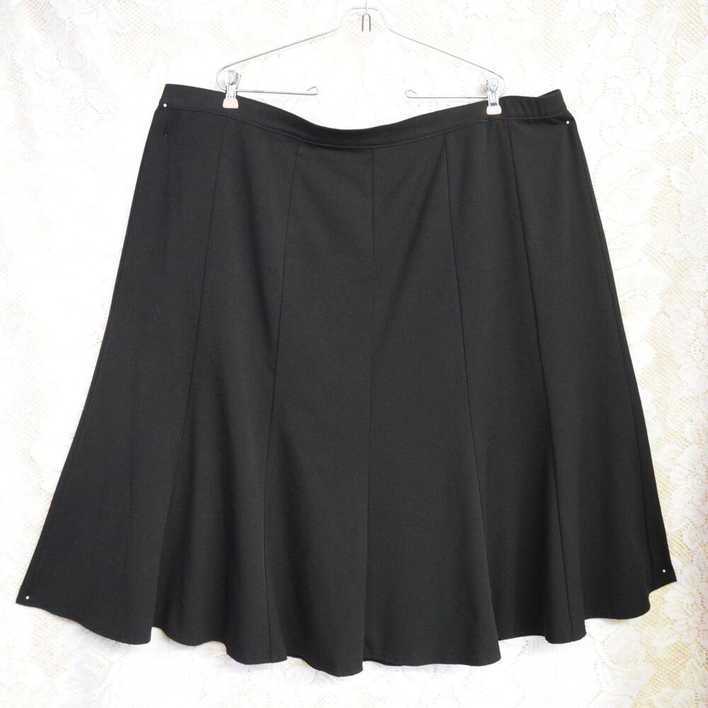 Allison Daley Plus Size 24W Black Midi Skirt Career Work Office Professional